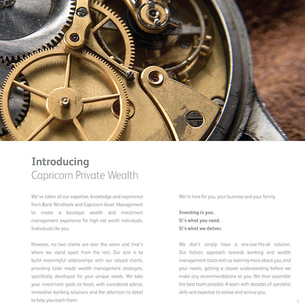 Capricorn Private Wealth Brochure Capricorn Private Wealth Brochure